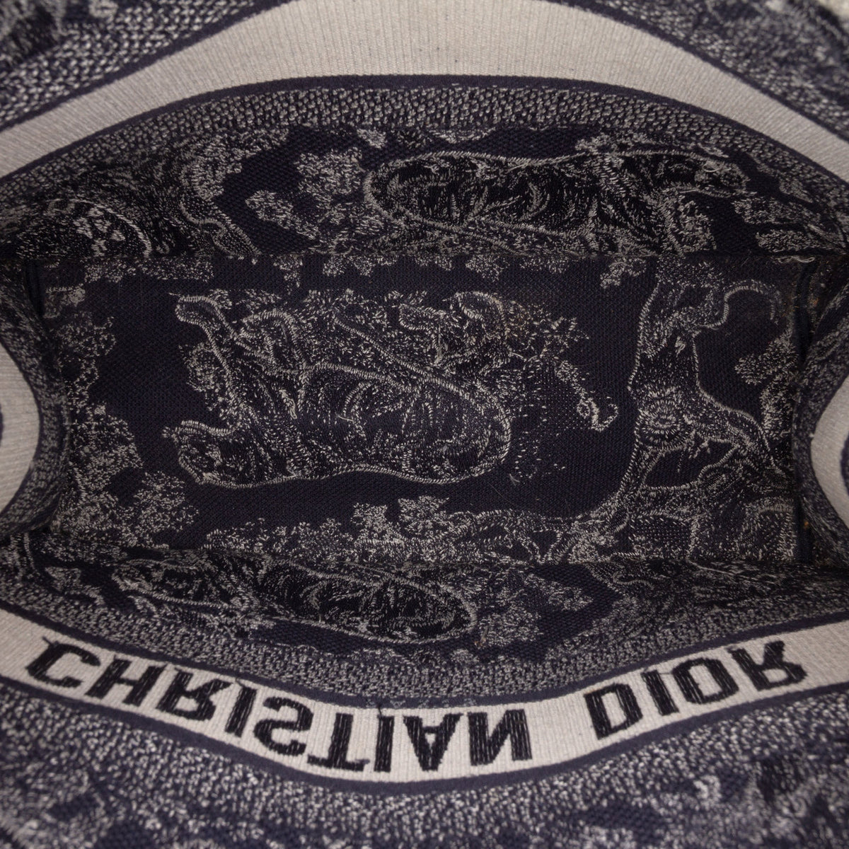Dior Medium Canvas Embroidered Reverse Dioriviera Toile De Jouy Book Tote