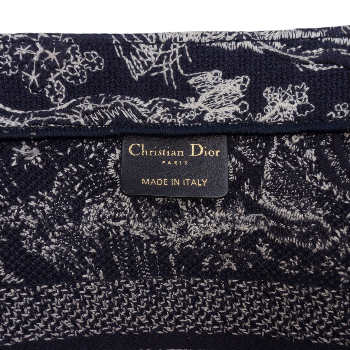 Dior Medium Canvas Embroidered Reverse Dioriviera Toile De Jouy Book Tote