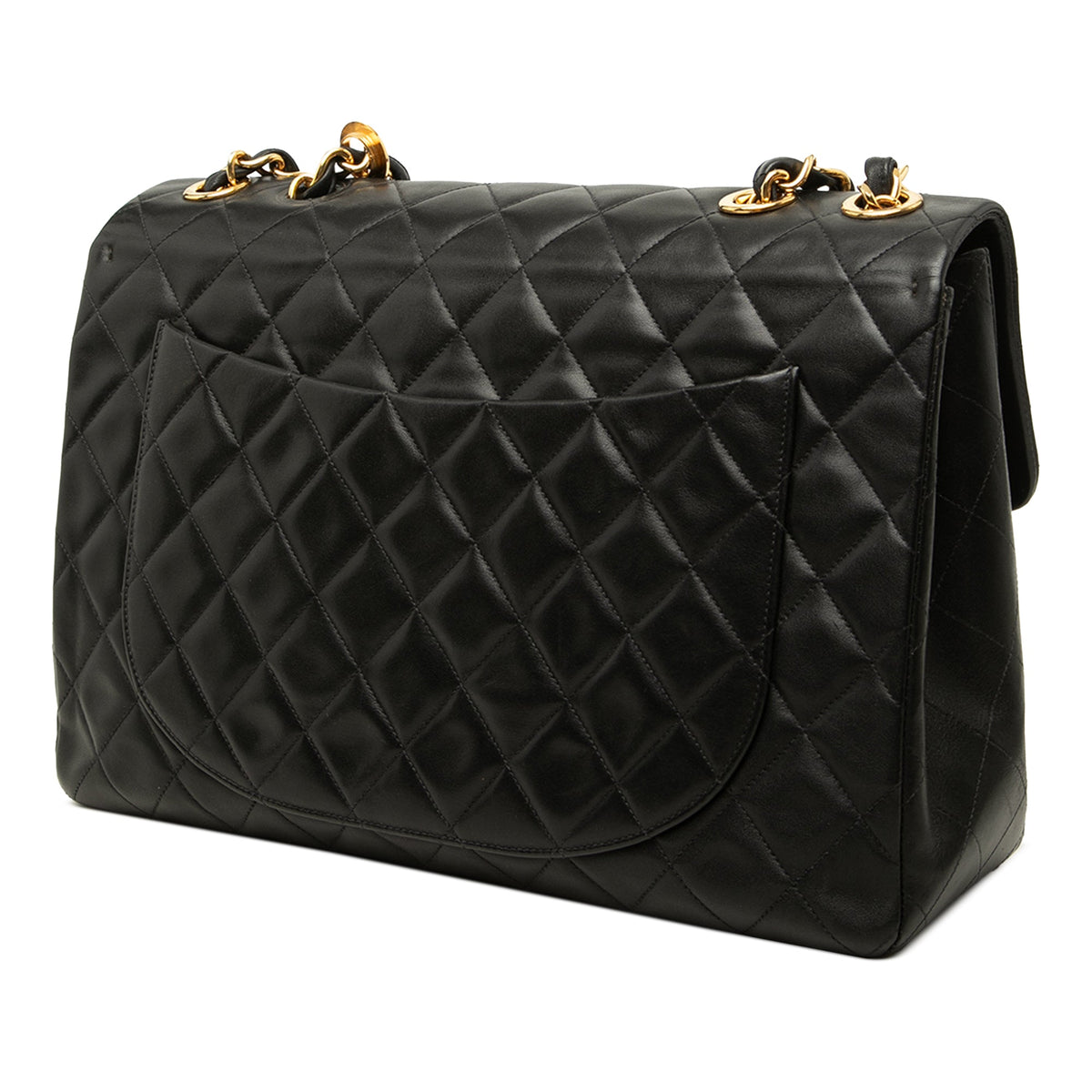 Chanel Maxi XL Classic Lambskin Single Flap — Black