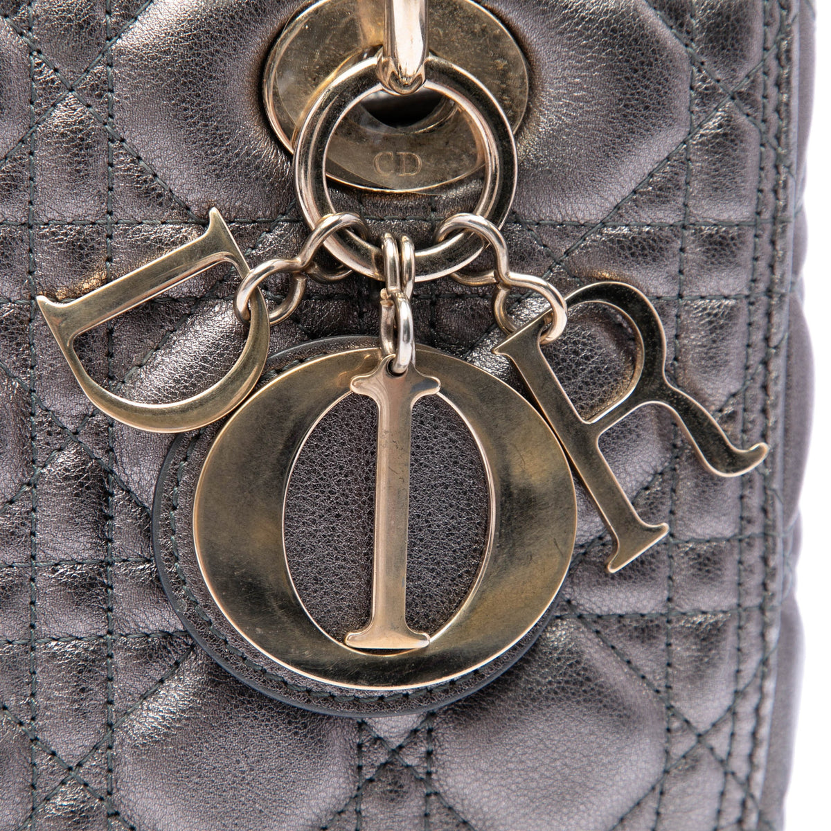 Dior Medium Metallic Lambskin Cannage Lady Dior