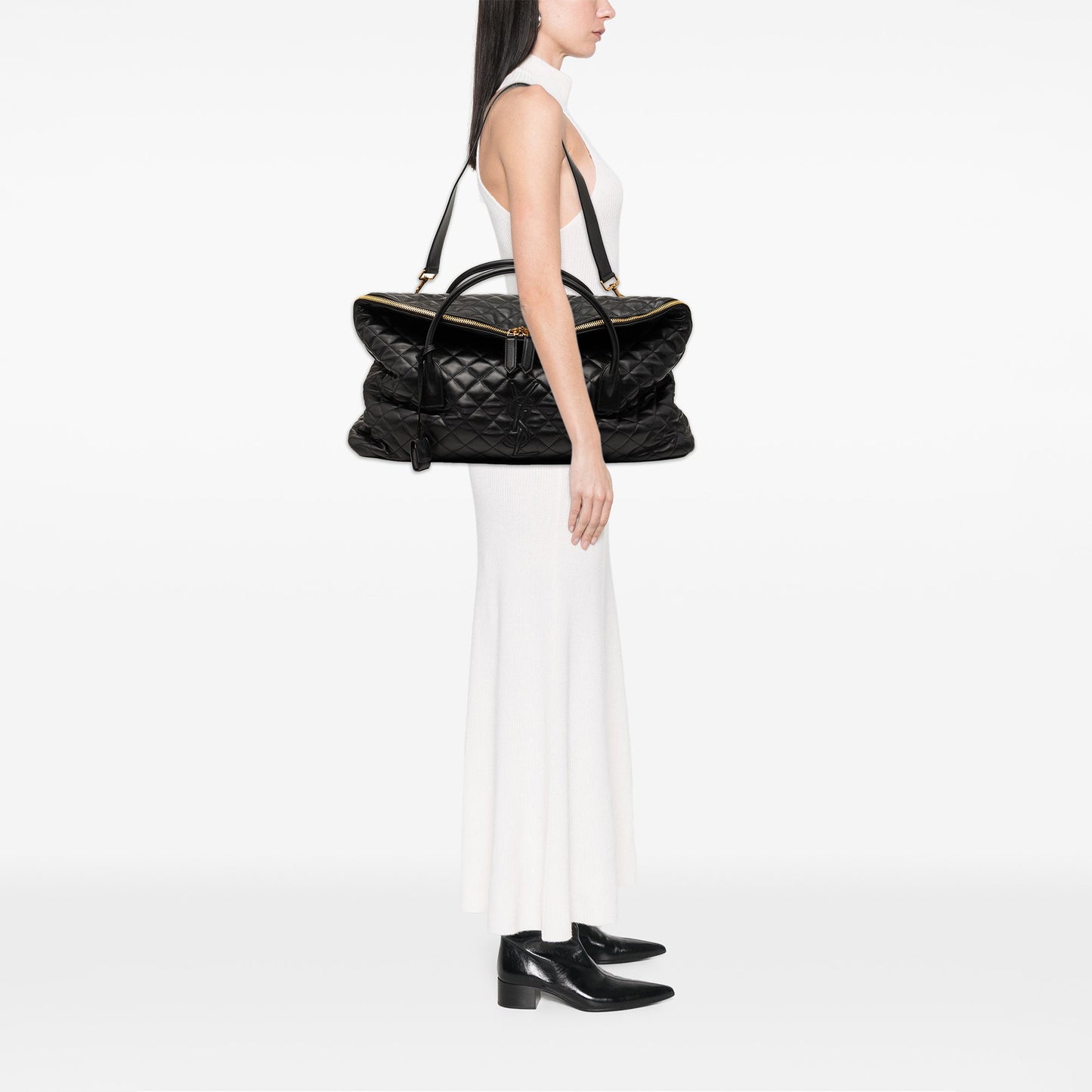 Saint Laurent Quilted Calfskin ES Giant Travel Bag