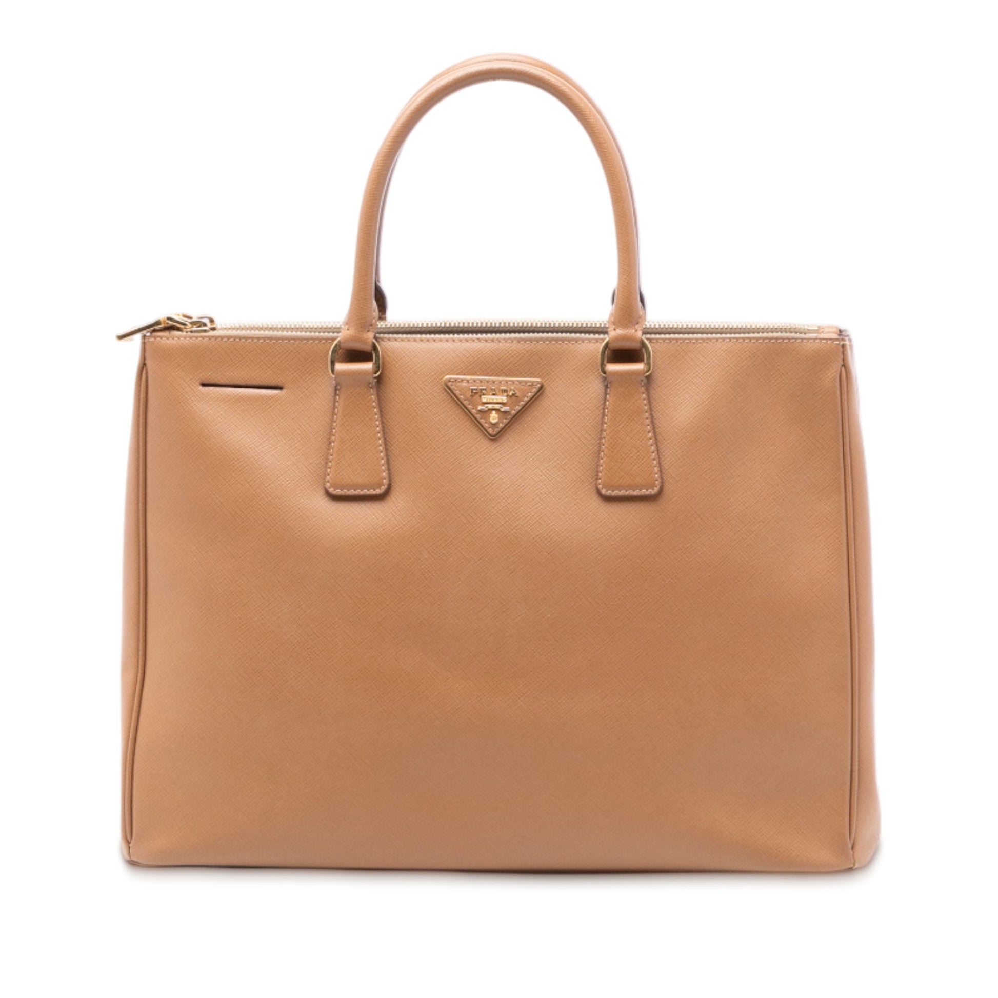 Large Saffiano Lux Galleria Double Zip Tote