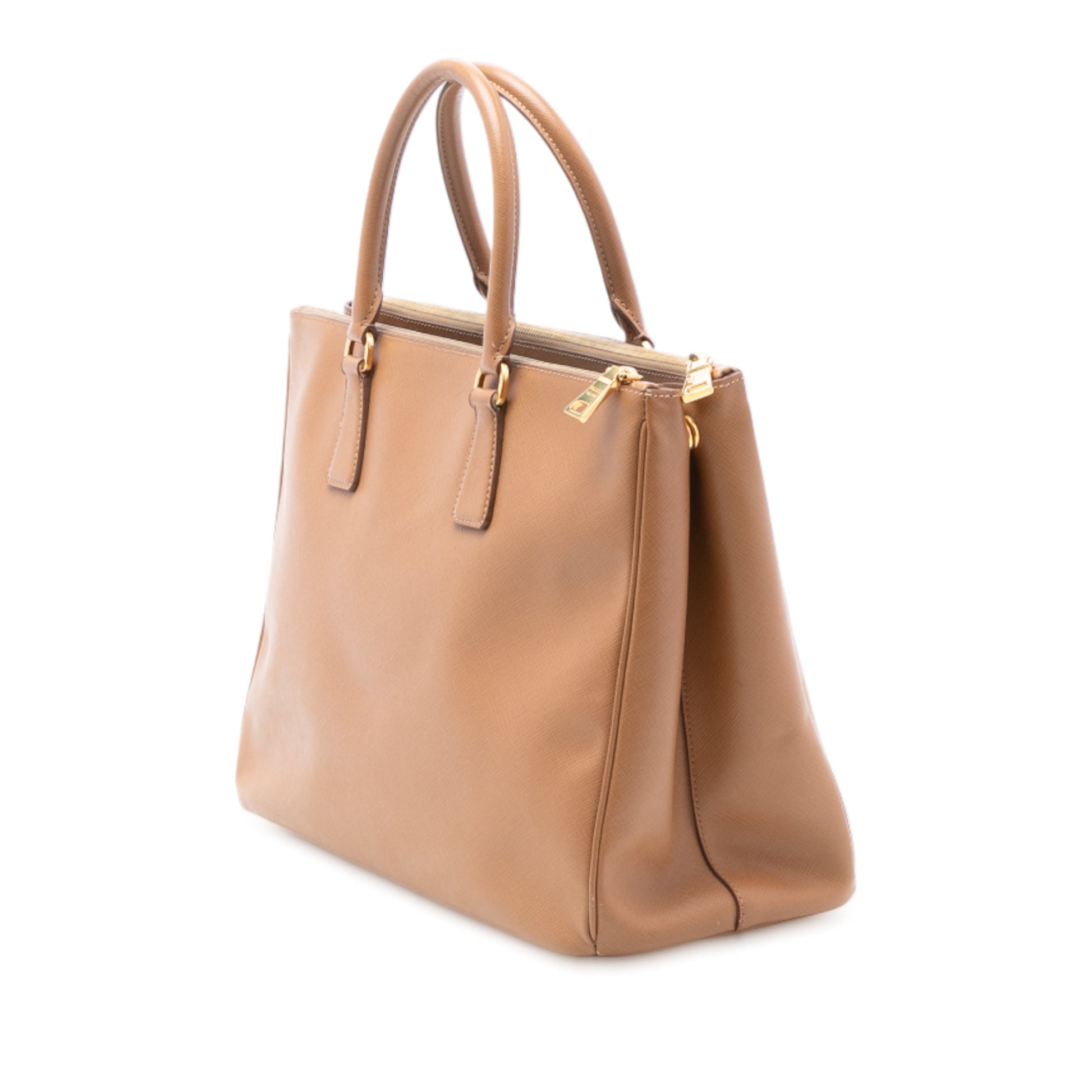 Large Saffiano Lux Galleria Double Zip Tote