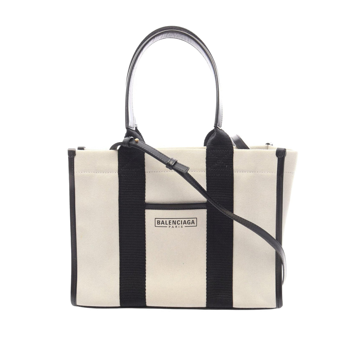 Balenciaga Small Canvas Hardware Tote — White