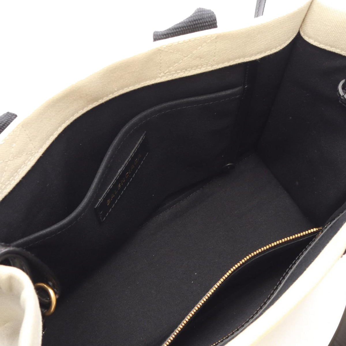 Balenciaga Small Canvas Hardware Tote — White