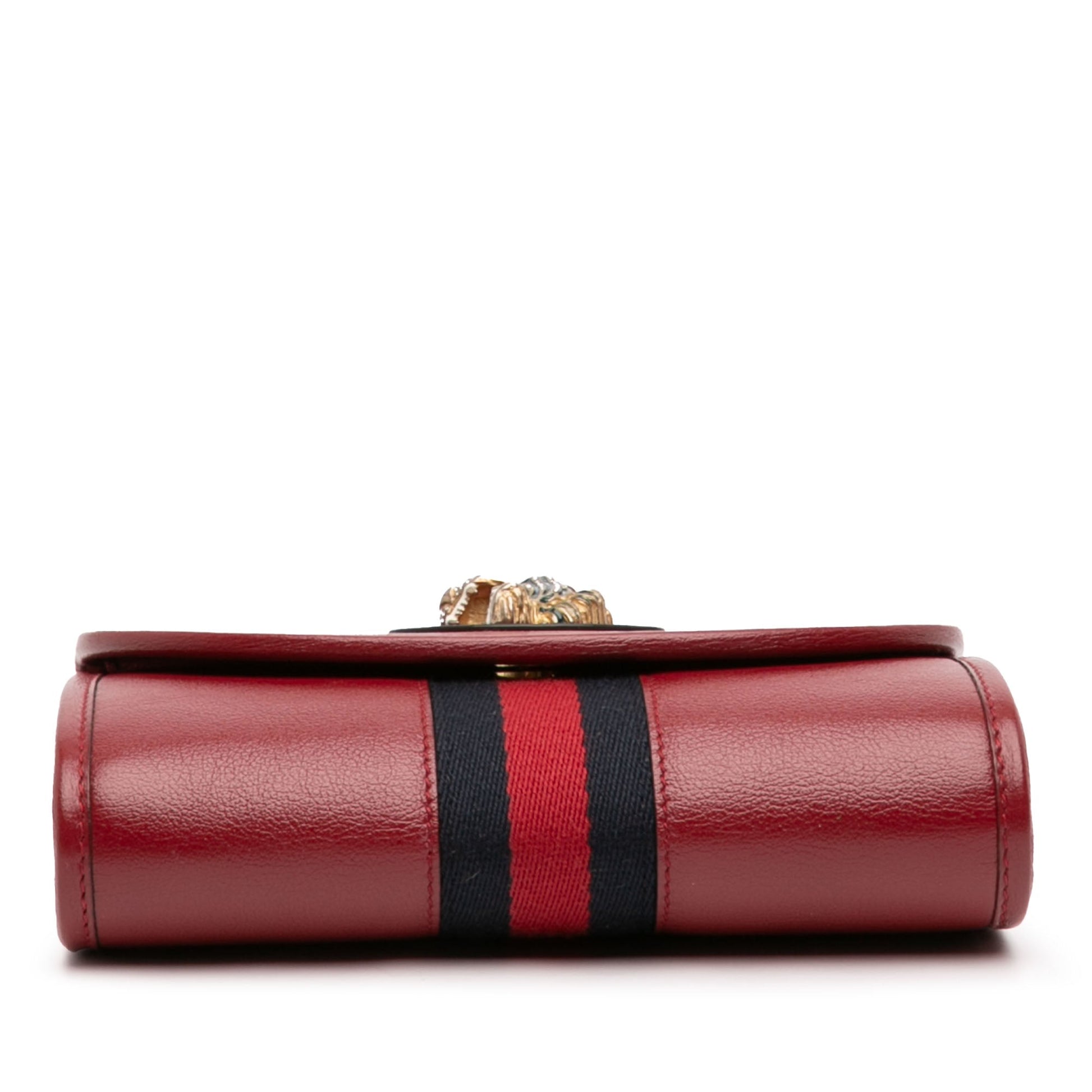 Gucci Mini Leather Rajah Web Chain Crossbody