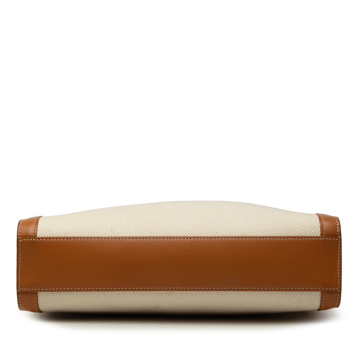 Celine Small Canvas Vertical Cabas Satchel — Brown