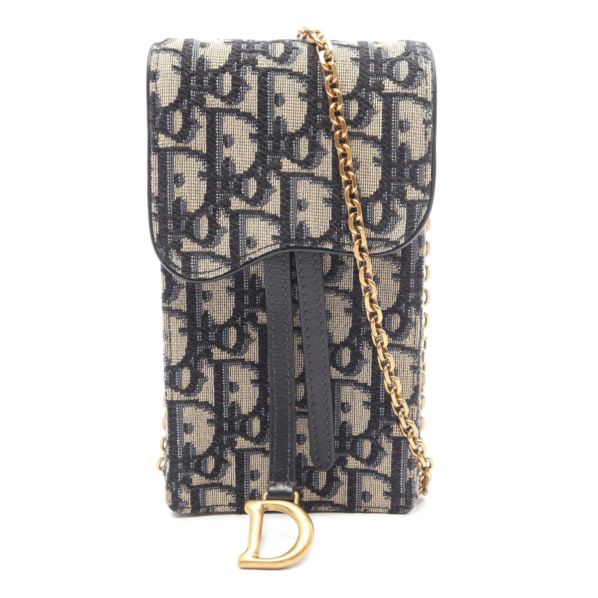 Dior Oblique Canvas Vertical Saddle Pouch
