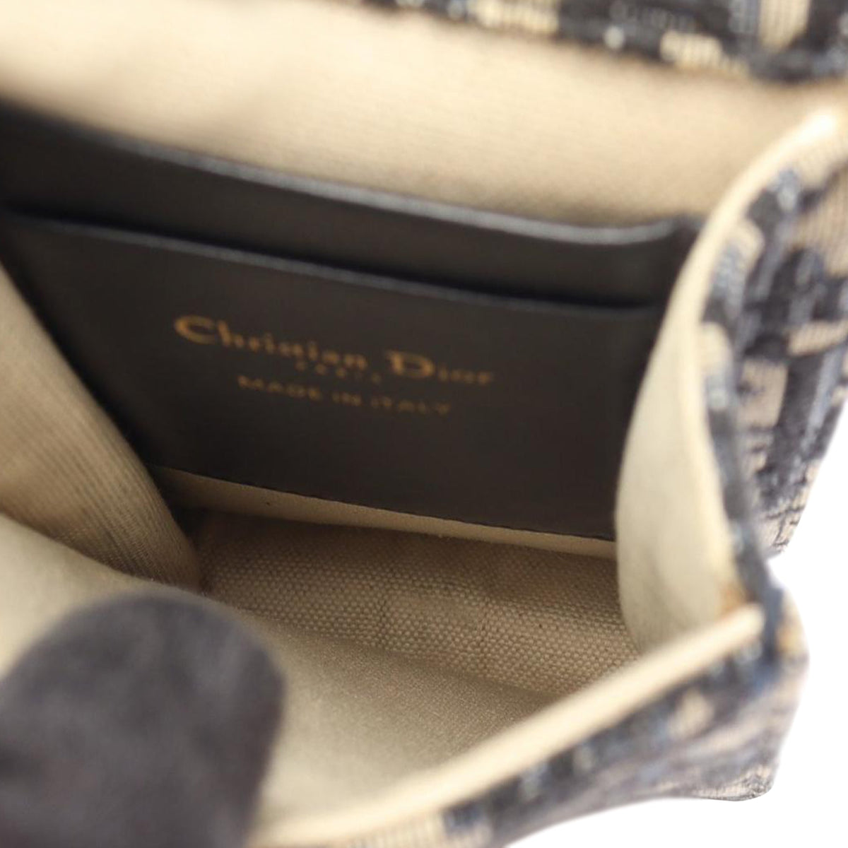 Dior Oblique Canvas Vertical Saddle Pouch