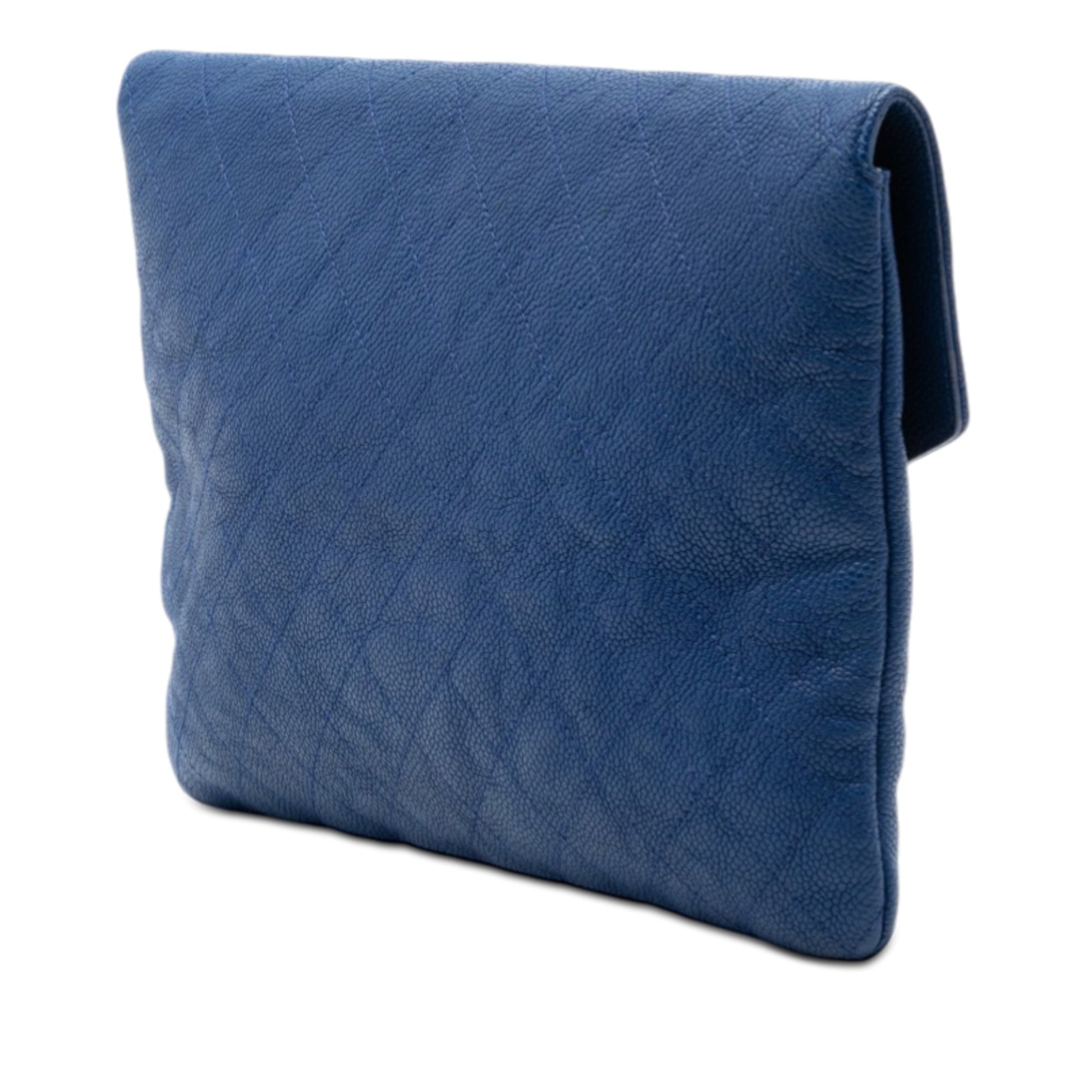 Chanel Paris Cuba Quilted Caviar Thread Around Envelope Clutch
