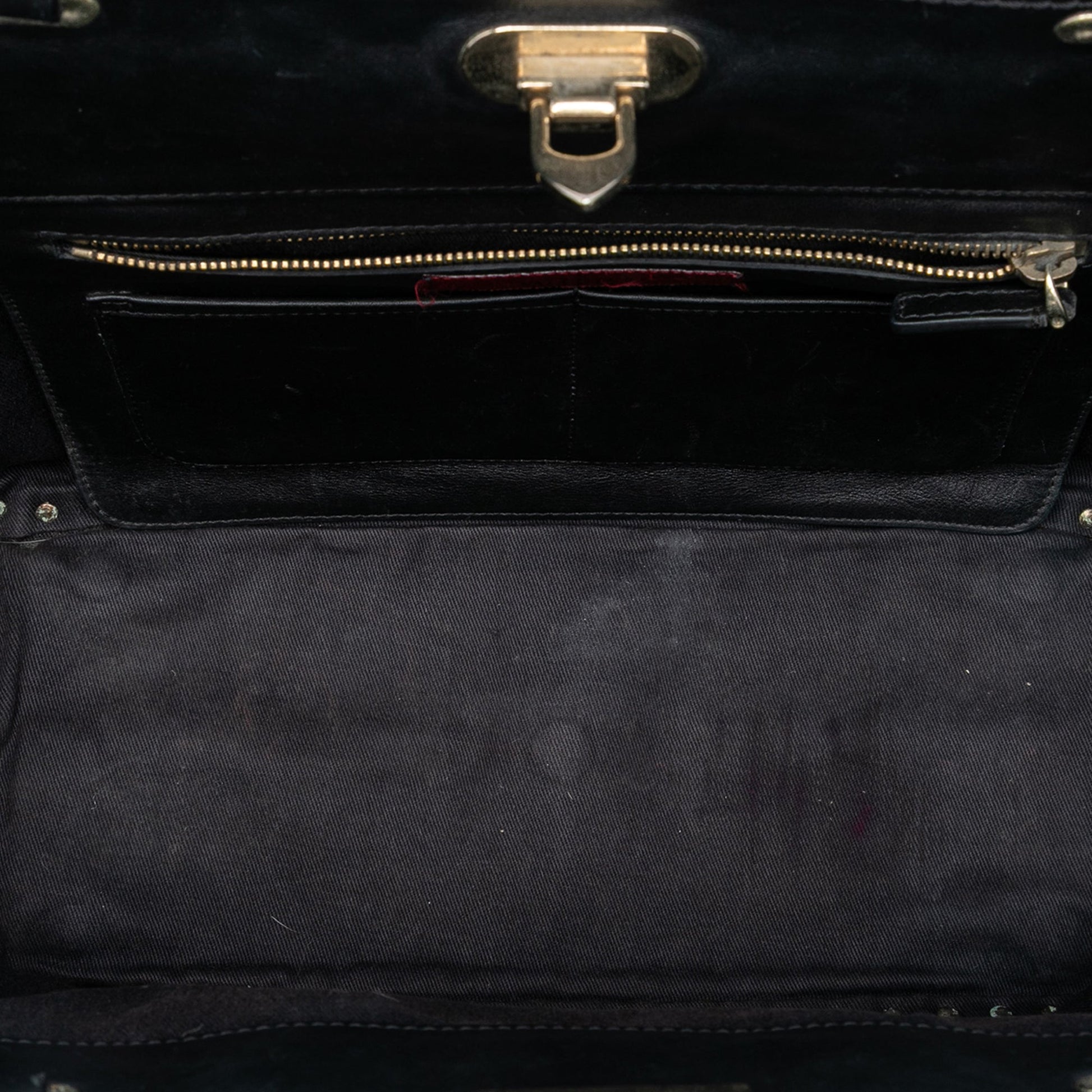 Medium Leather Rockstud Trapeze Satchel