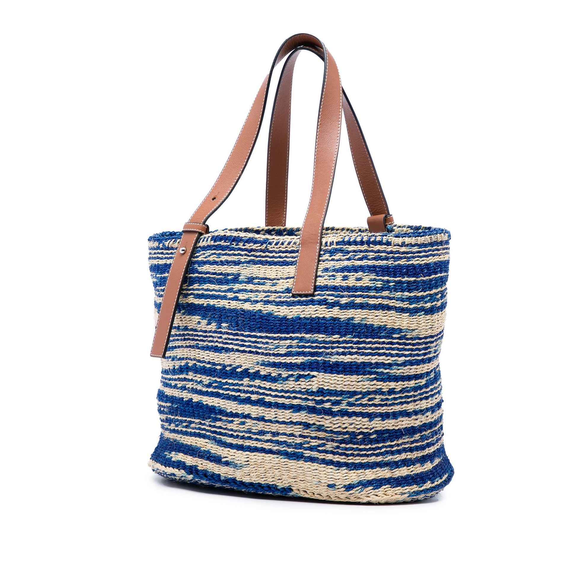 LOEWE Large Raffia Anagram Basket Tote