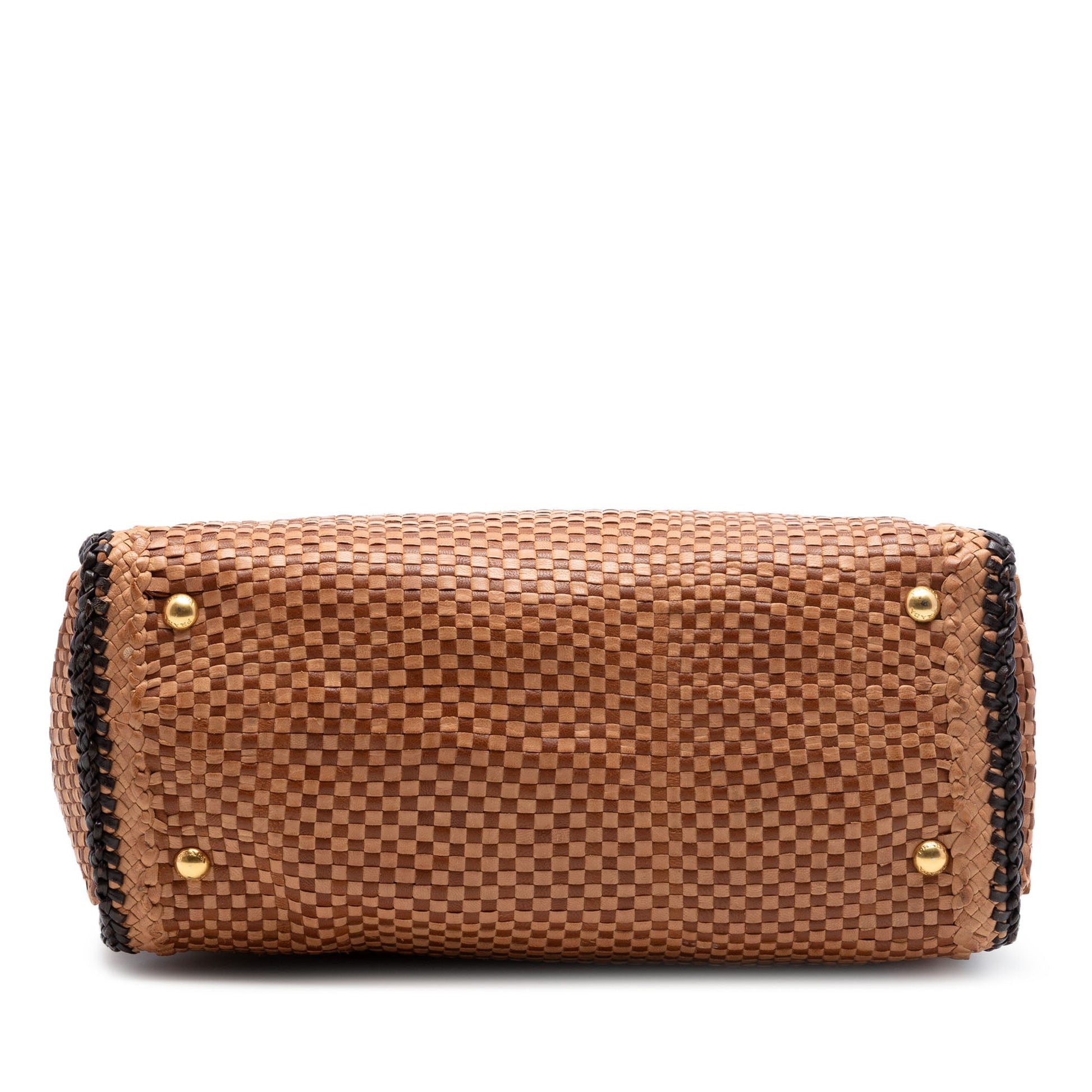 Prada Woven Goatskin Madras Tote