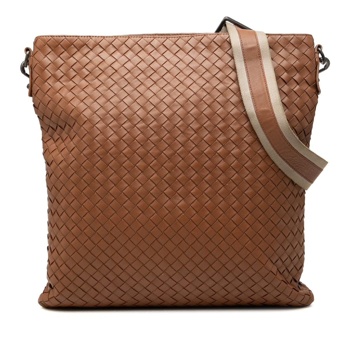 Bottega Veneta Nappa Intrecciato Crossbody — Brown
