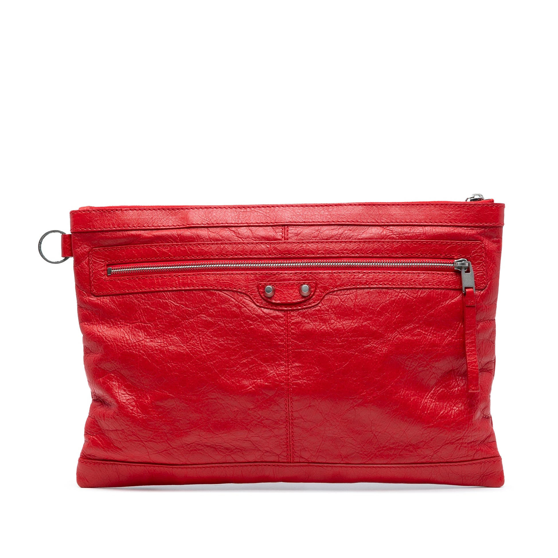 Balenciaga Lambskin Motocross Classic Clip L Clutch