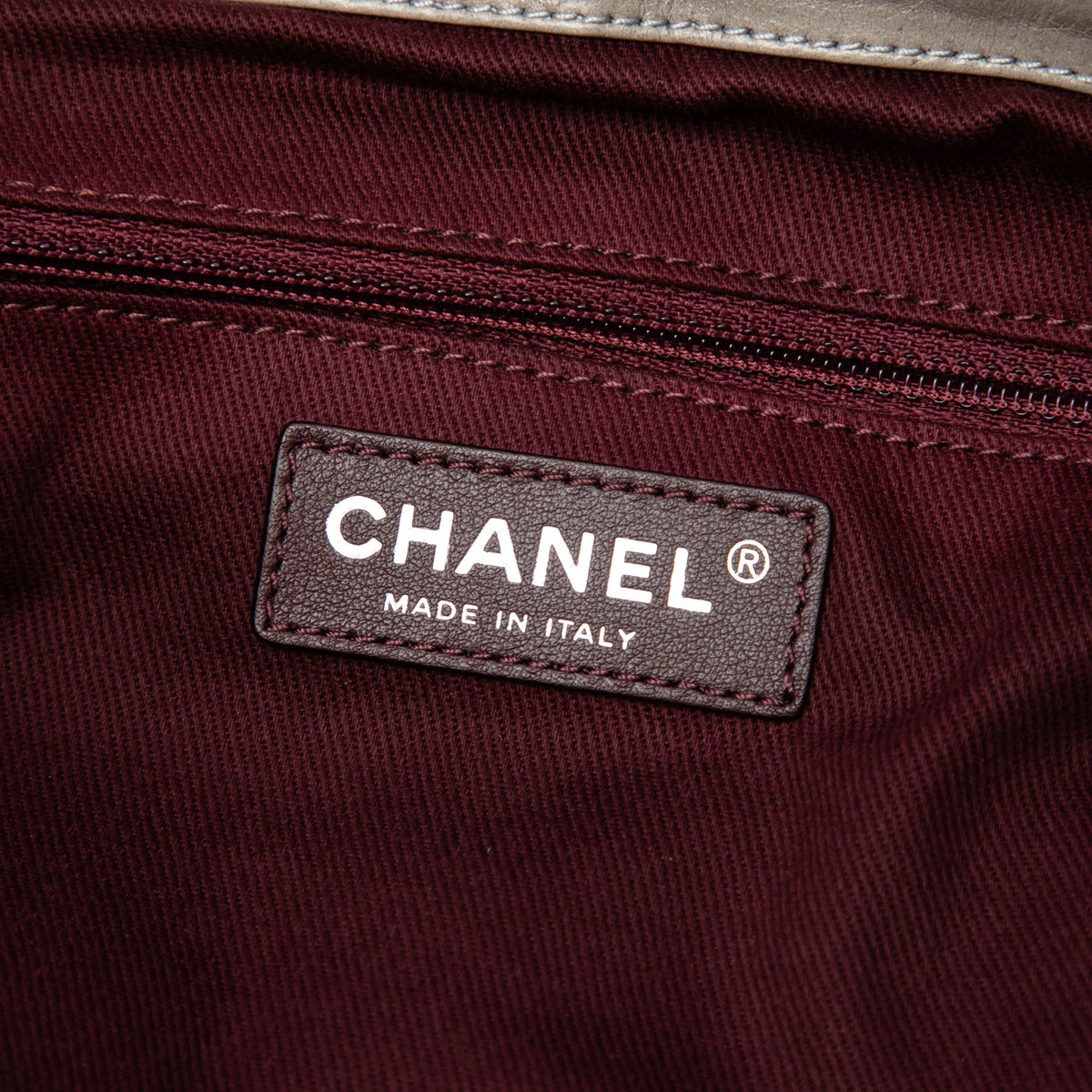 Chanel Large Quilted Iridescent Calfskin In The Mix Satchel — Gray