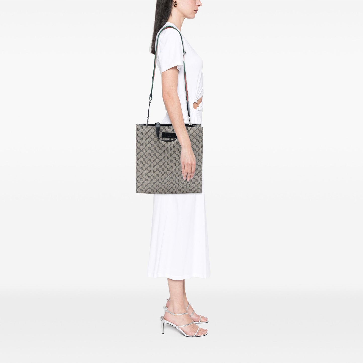 GG Supreme Web Vertical Satchel