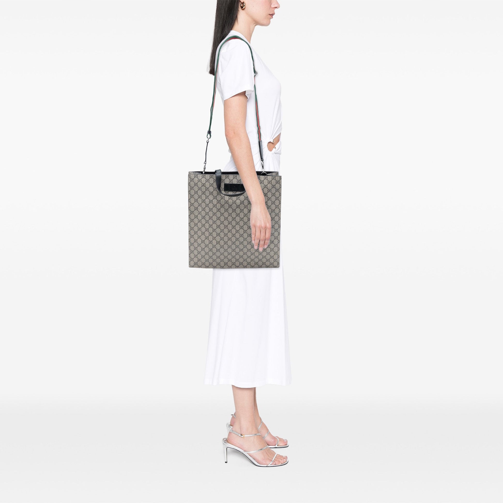 GG Supreme Web Vertical Satchel