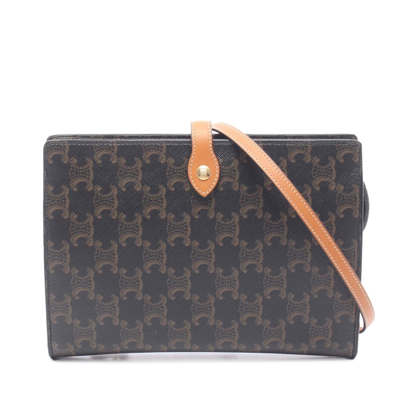 Celine Small Triomphe Coated Canvas Notebook Crossbody