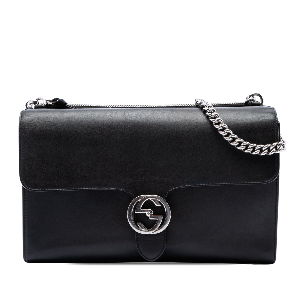 Gucci Medium Leather Dollar Interlocking G Crossbody