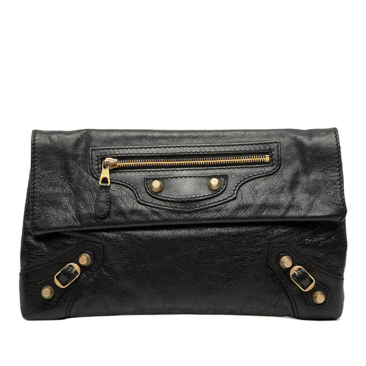 Balenciaga Lambskin Motocross Giant 12 Envelope Clutch