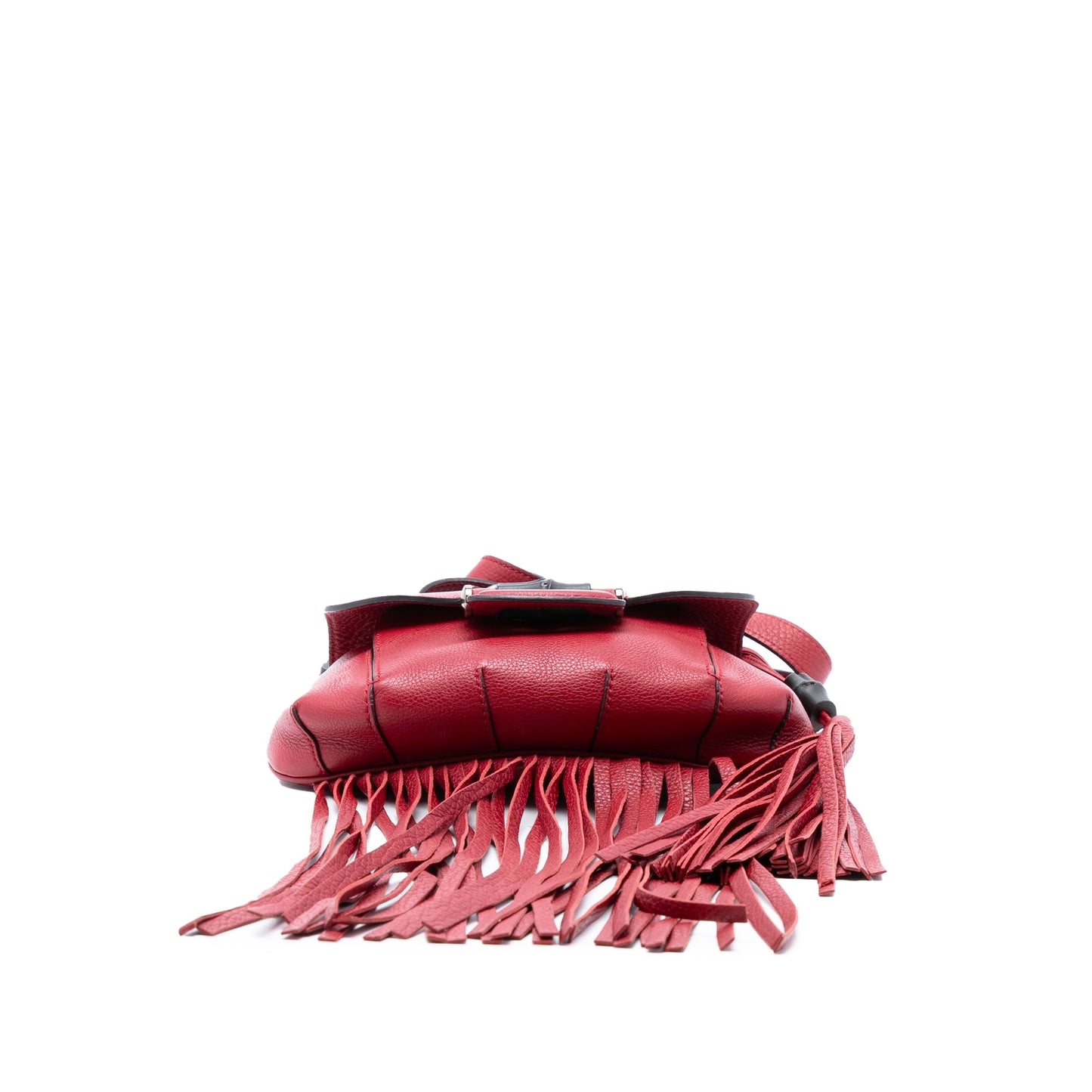 Gucci Small Suede Bamboo Nouveau Fringe Crossbody