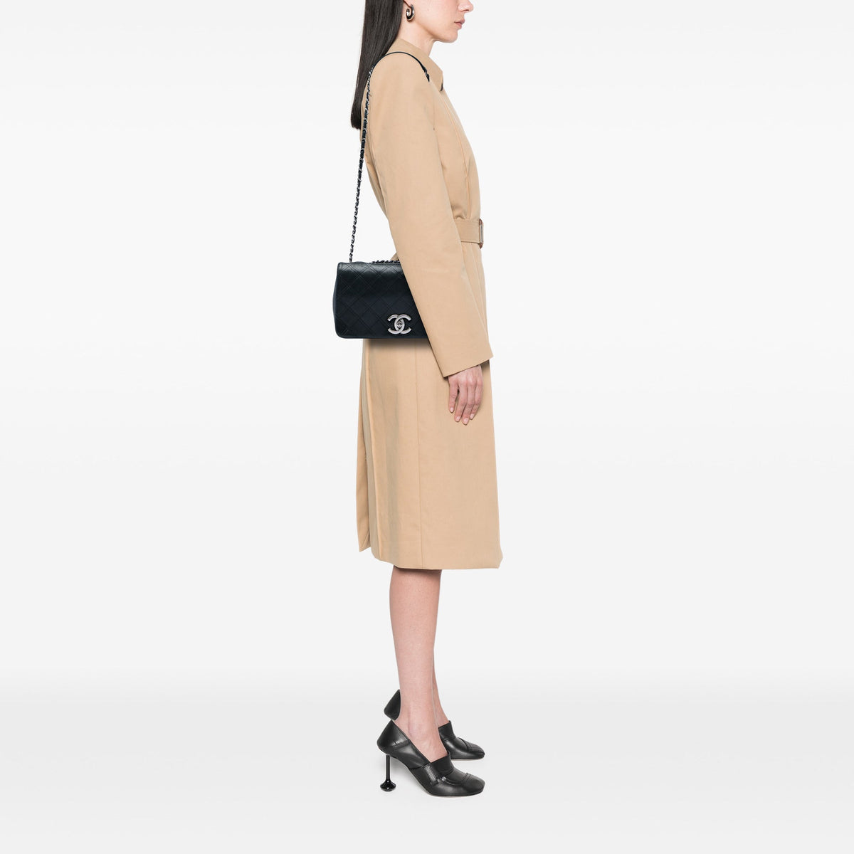 Chanel Medium Diamond Embossed Calfskin New Chic Flap