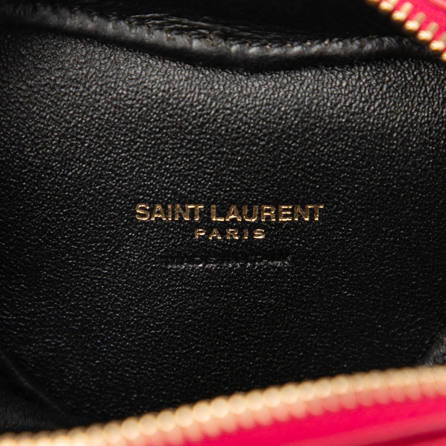 Saint Laurent Mini Metallic Leather Chevron Monogram Love Heart Chain Bag
