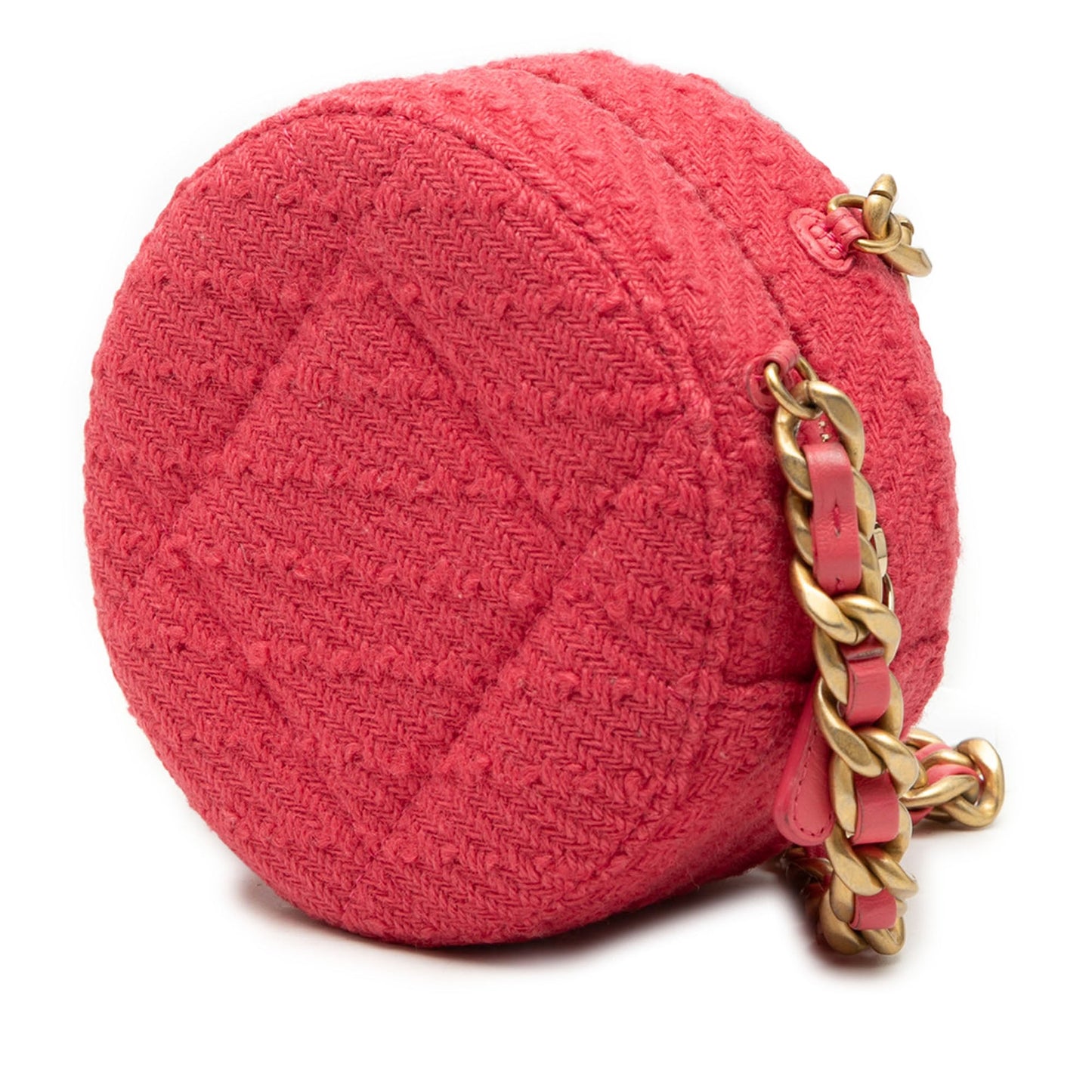 Tweed 19 Round Clutch with Chain