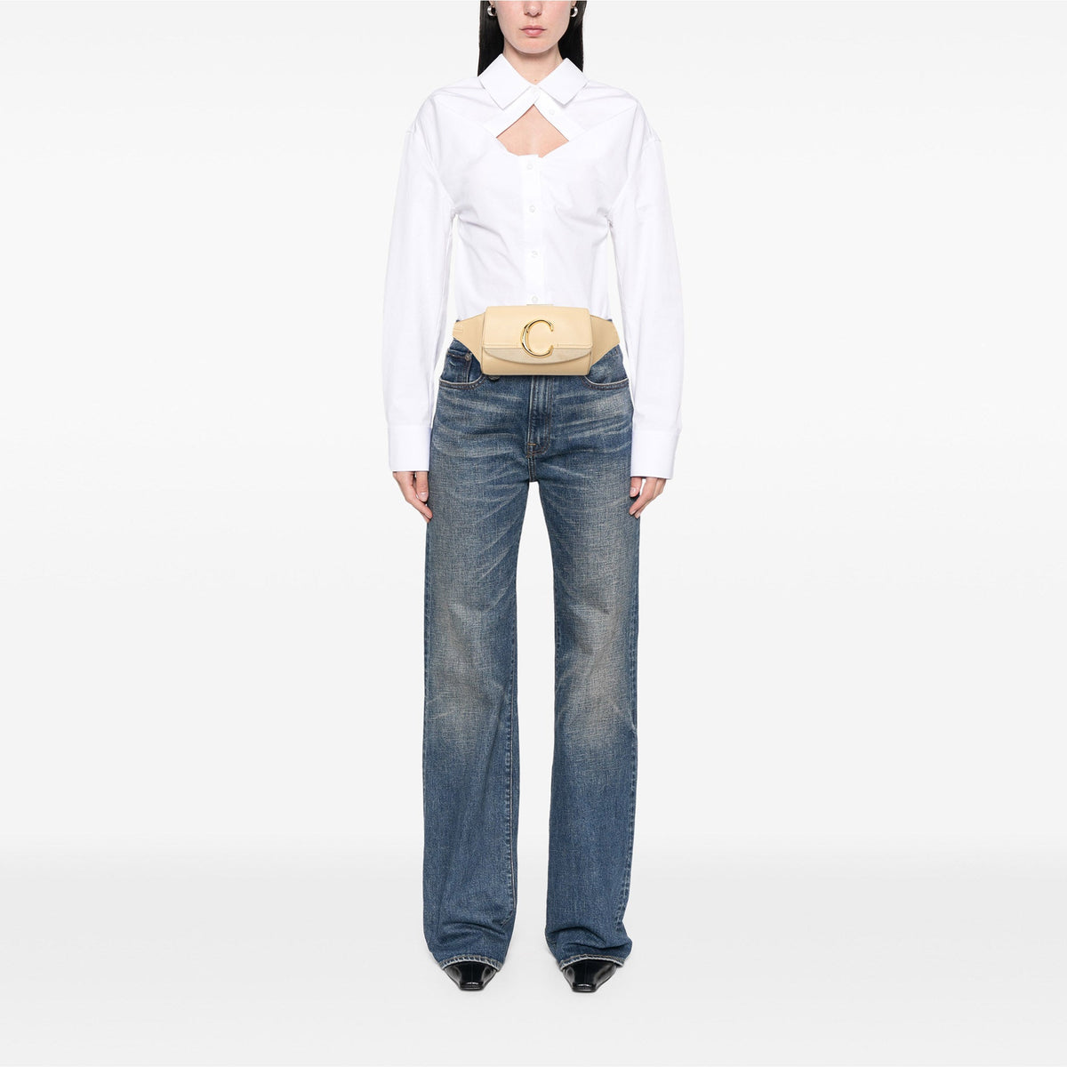 Chloé Calfskin and Suede C Belt Bag