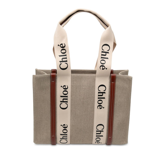 Chloé Medium Canvas Woody Tote