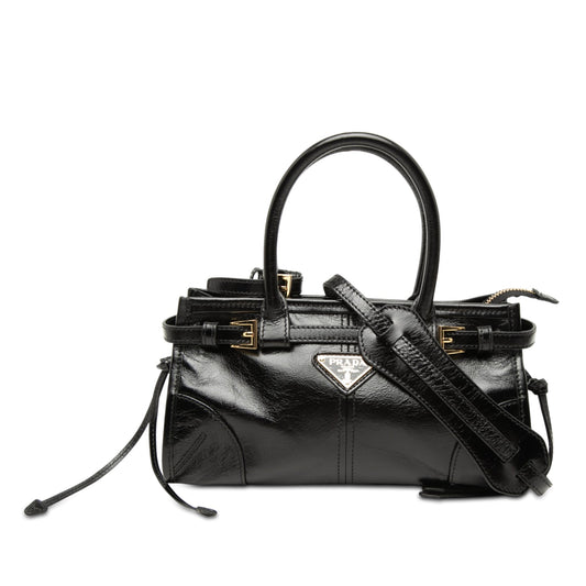Prada Mini Glossy Calfskin Bonnie Handbag