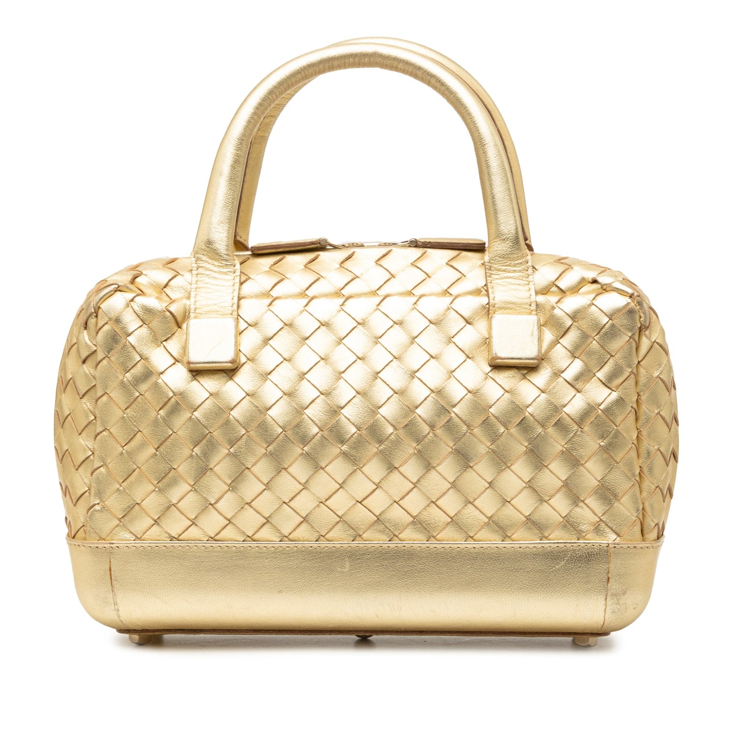 Bottega Veneta Metallic Nappa Intrecciato Handbag