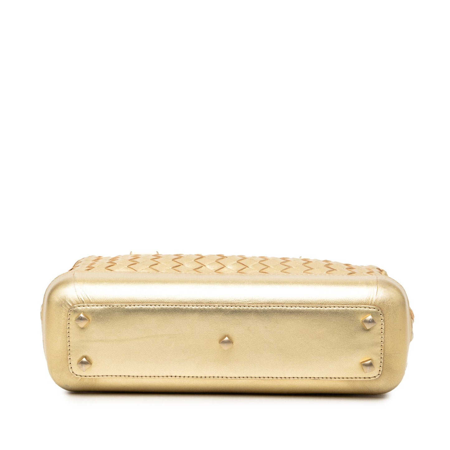 Bottega Veneta Metallic Nappa Intrecciato Handbag