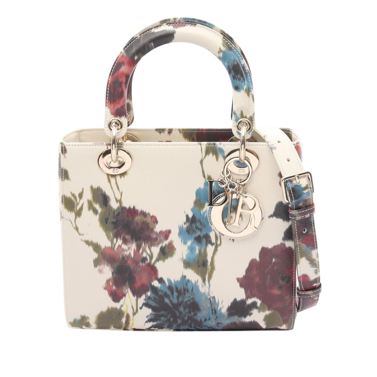 Dior Medium Leather Floral Printed Lady Dior