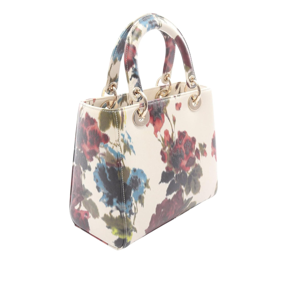 Dior Medium Leather Floral Printed Lady Dior