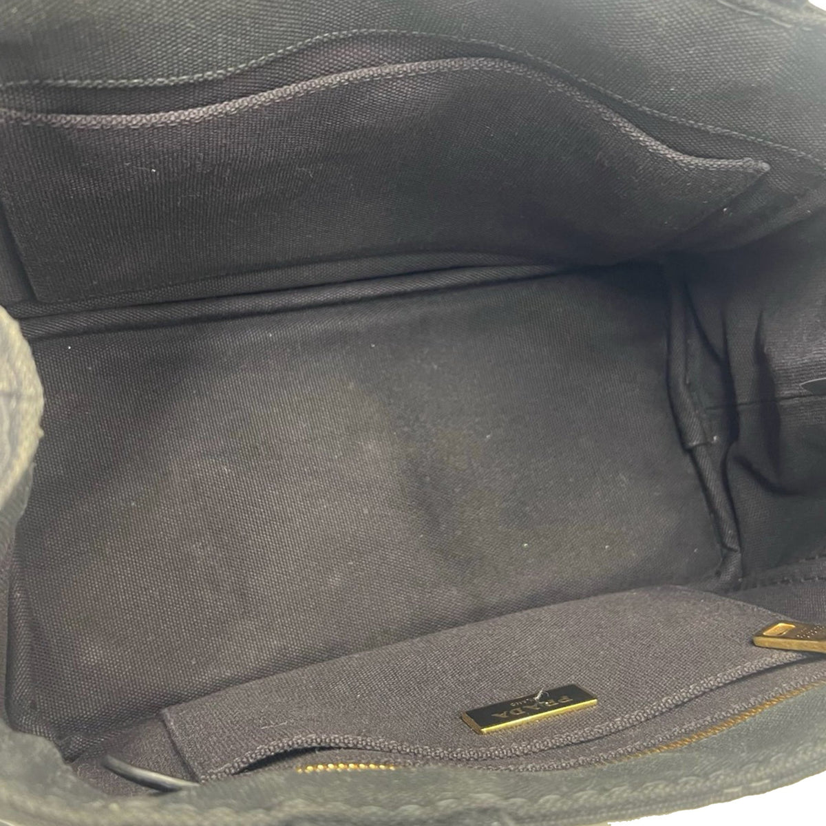 Prada Small Canvas Canapa Logo Tote
