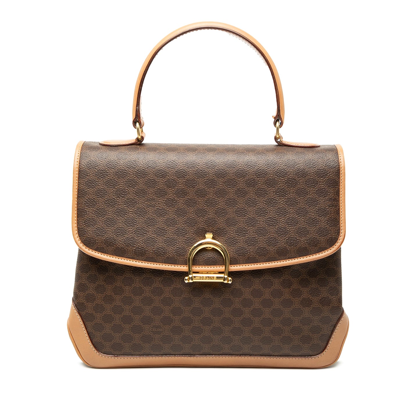 Celine Macadam Coated Canvas Top Handle Bag