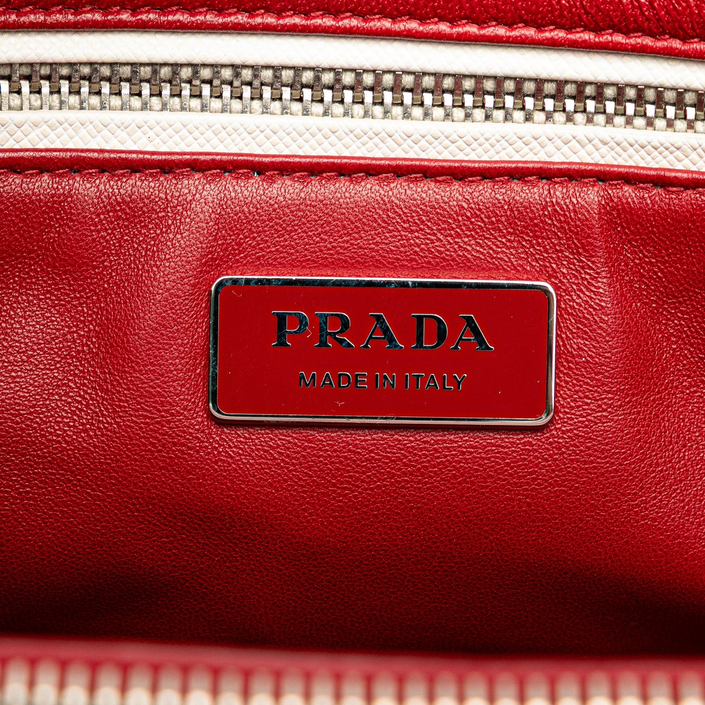 Prada Small Bicolor Saffiano Galleria Double Zip Satchel