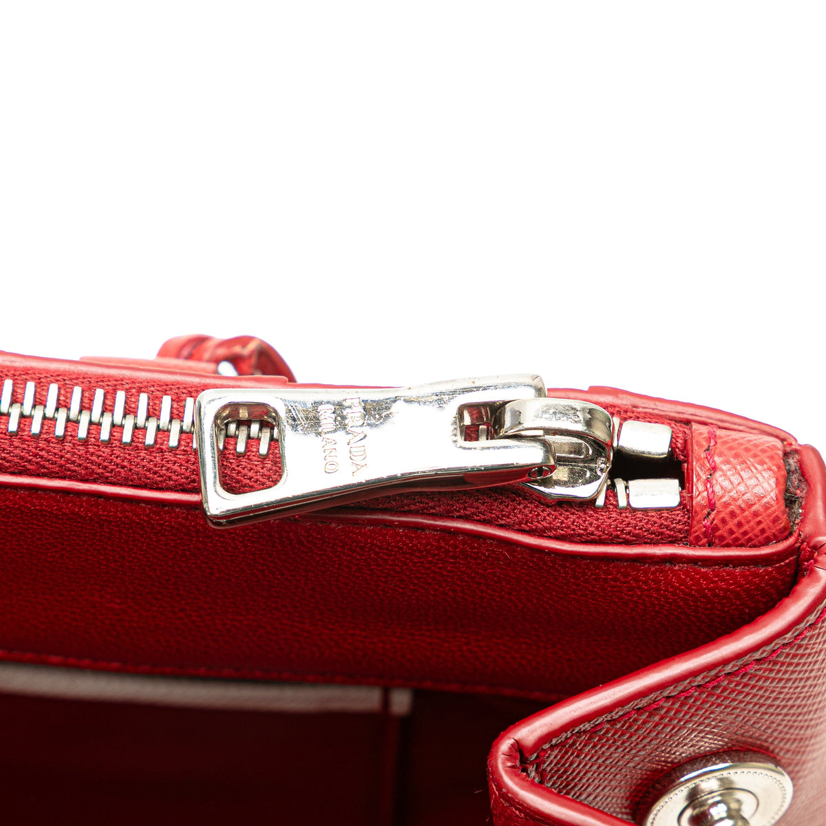 Prada Small Bicolor Saffiano Galleria Double Zip Satchel