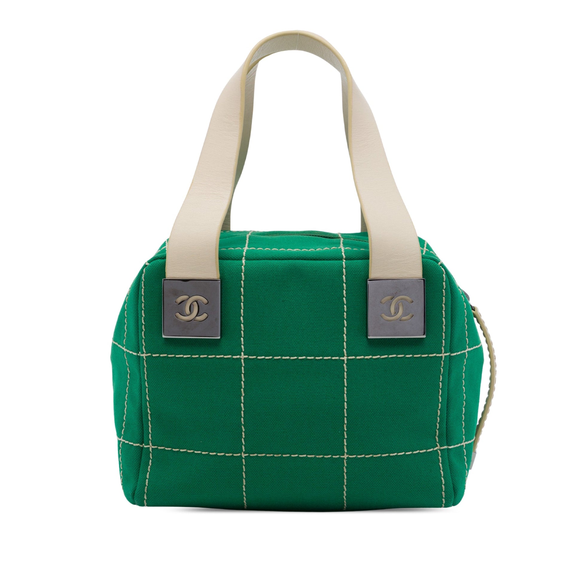Chanel CC Chocolate Bar Canvas Wild Stitch Handbag