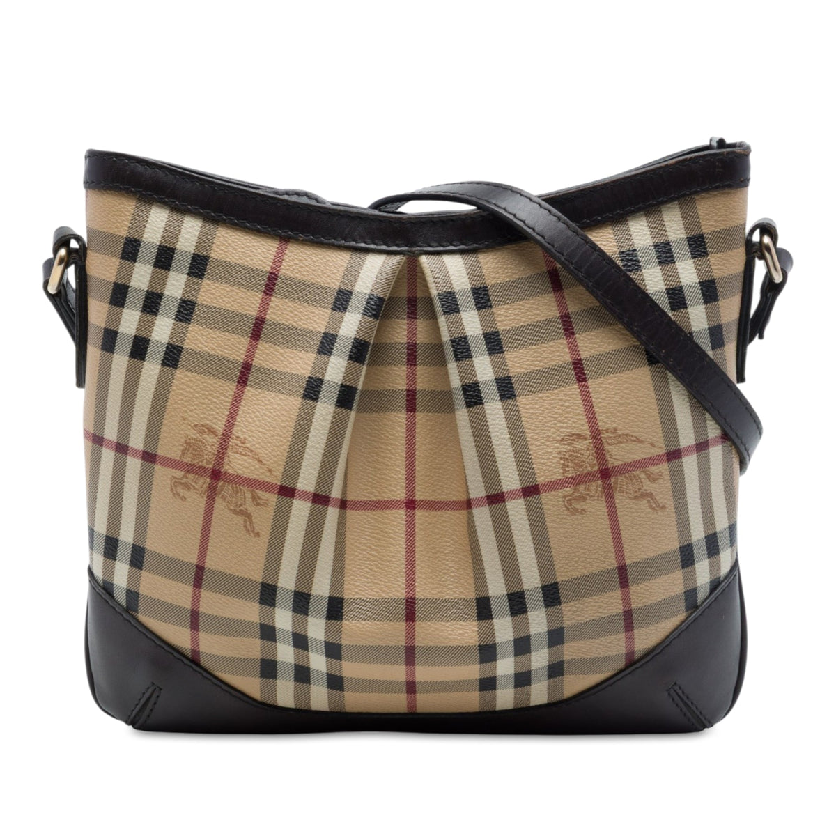 Burberry Haymarket Check Coated Canvas Hartham Crossbody — Beige