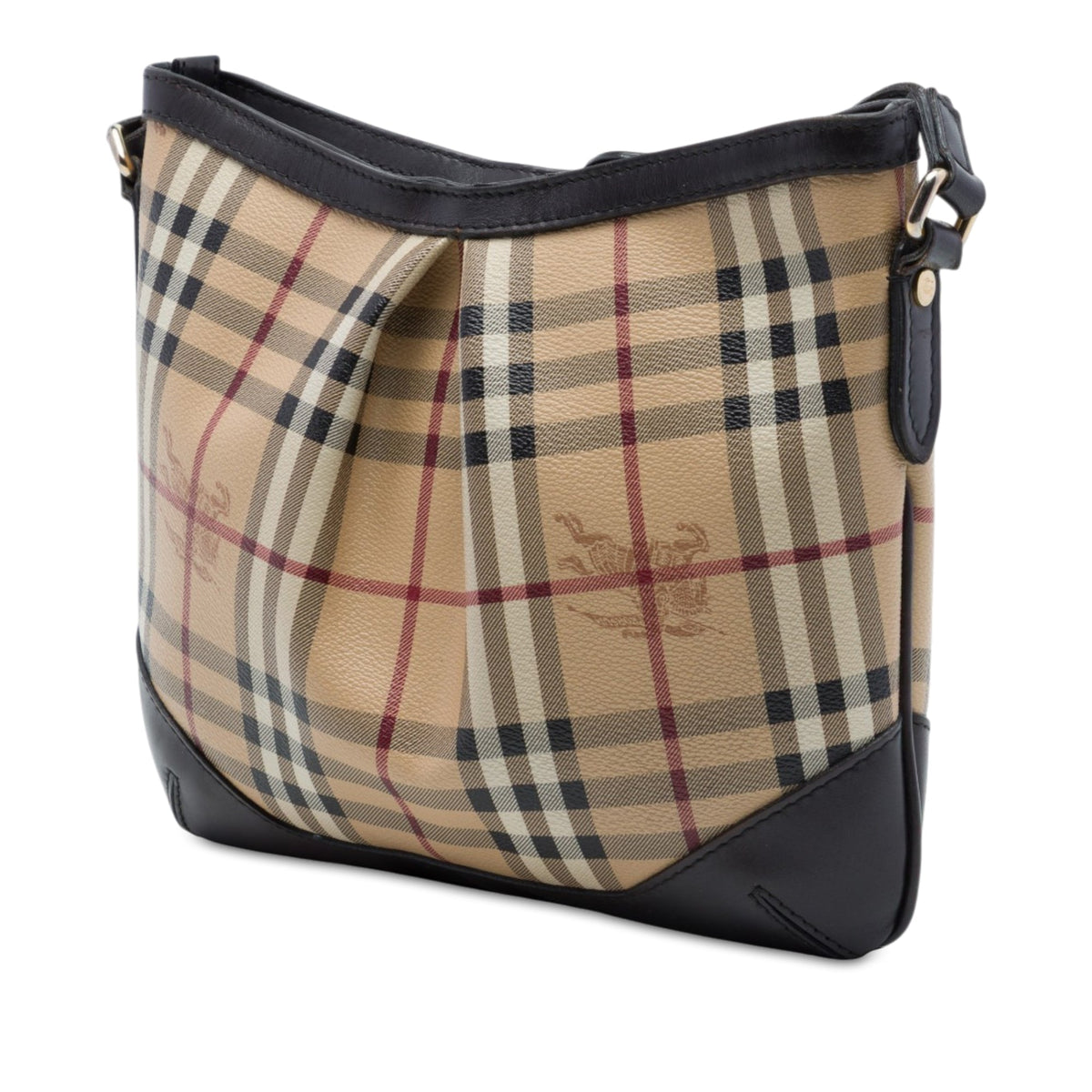 Burberry Haymarket Check Coated Canvas Hartham Crossbody — Beige