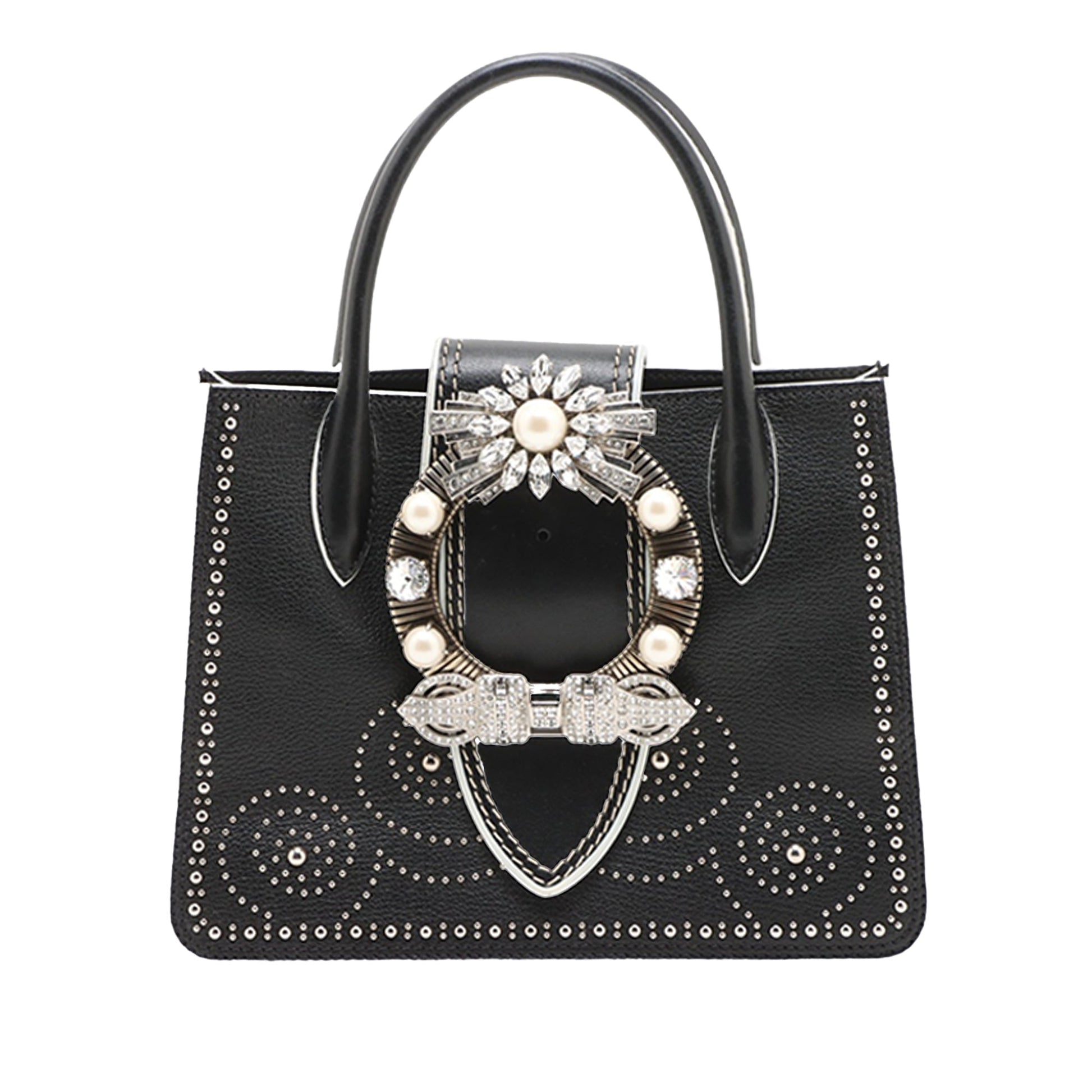 Miu Miu Leather Jewel Handbag
