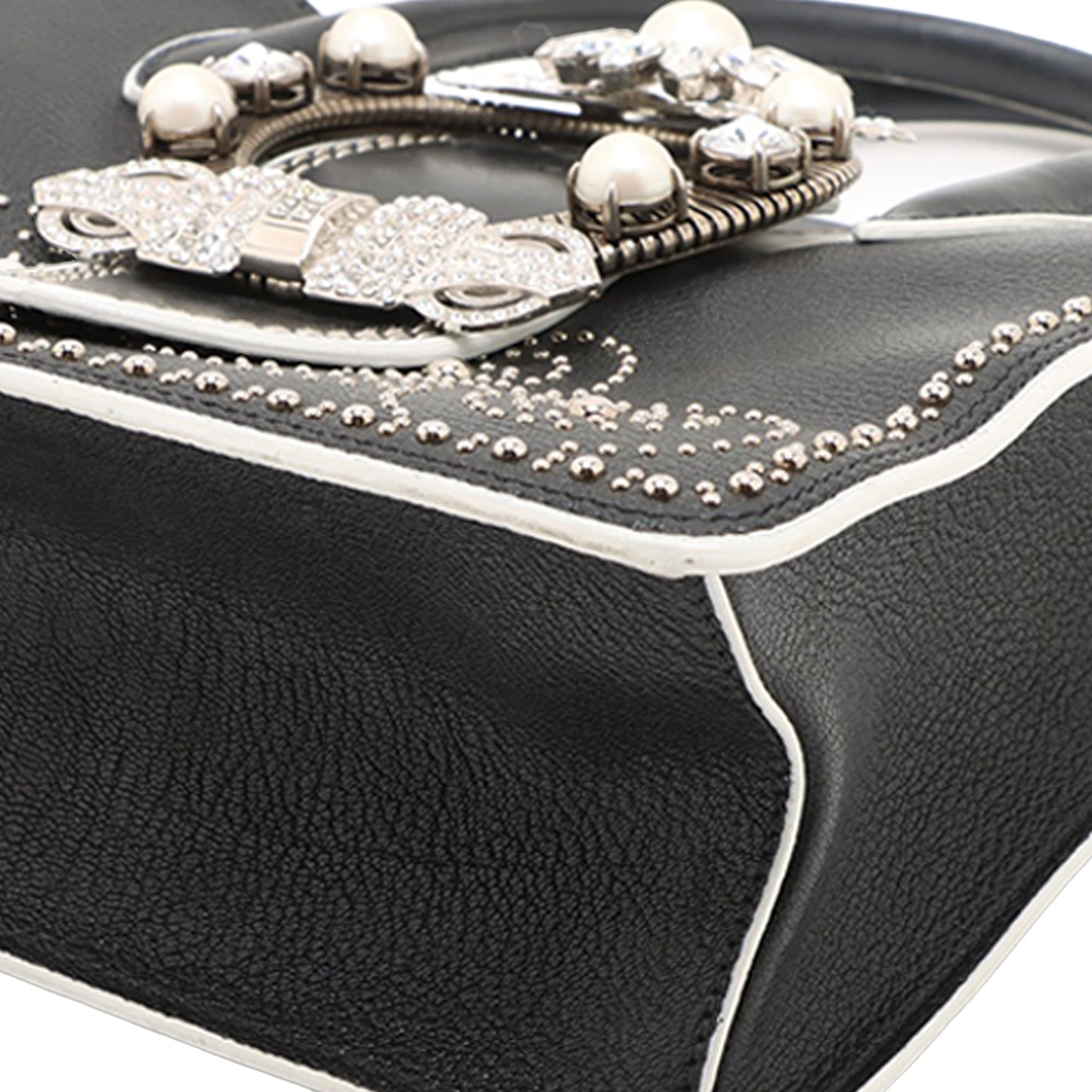 Miu Miu Leather Jewel Handbag