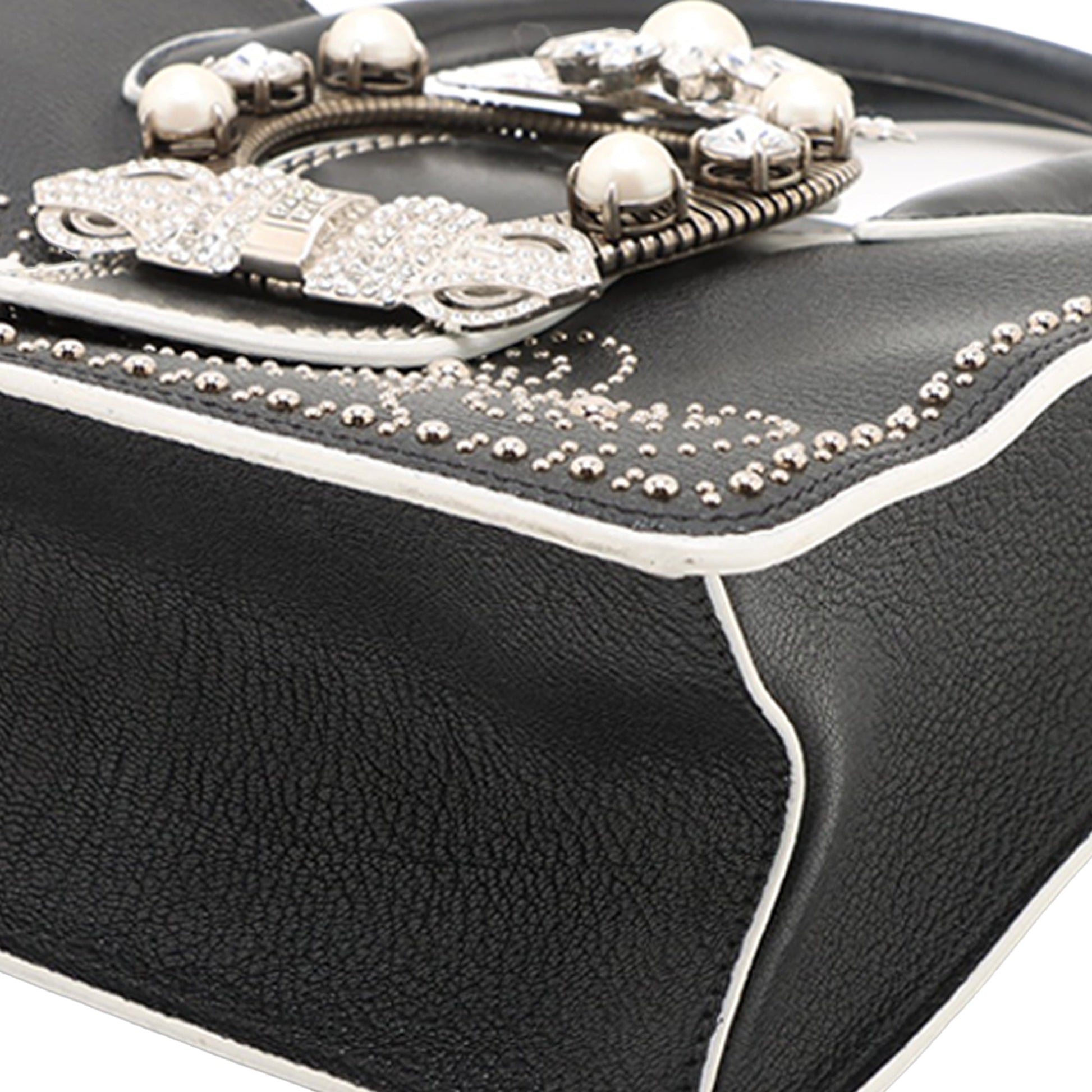 Miu Miu Leather Jewel Handbag