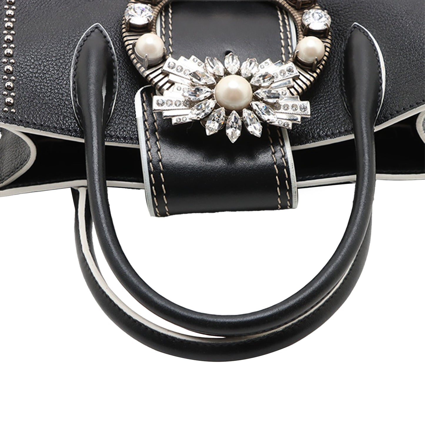 Miu Miu Leather Jewel Handbag