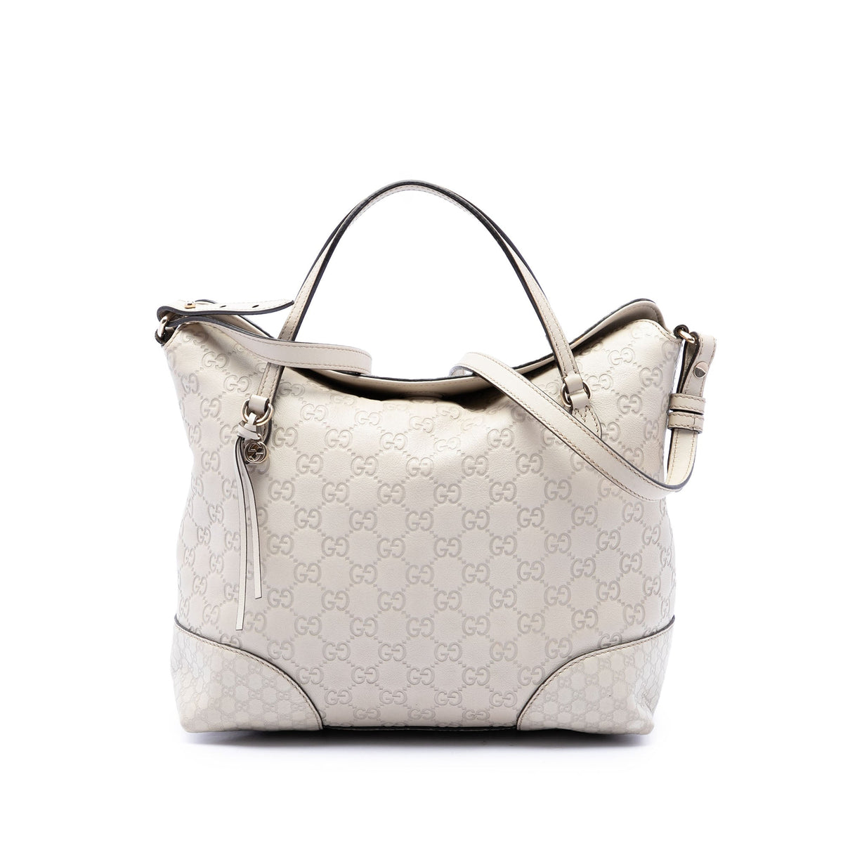 Gucci Medium Guccissima Bree Fold Over Tote — Brown