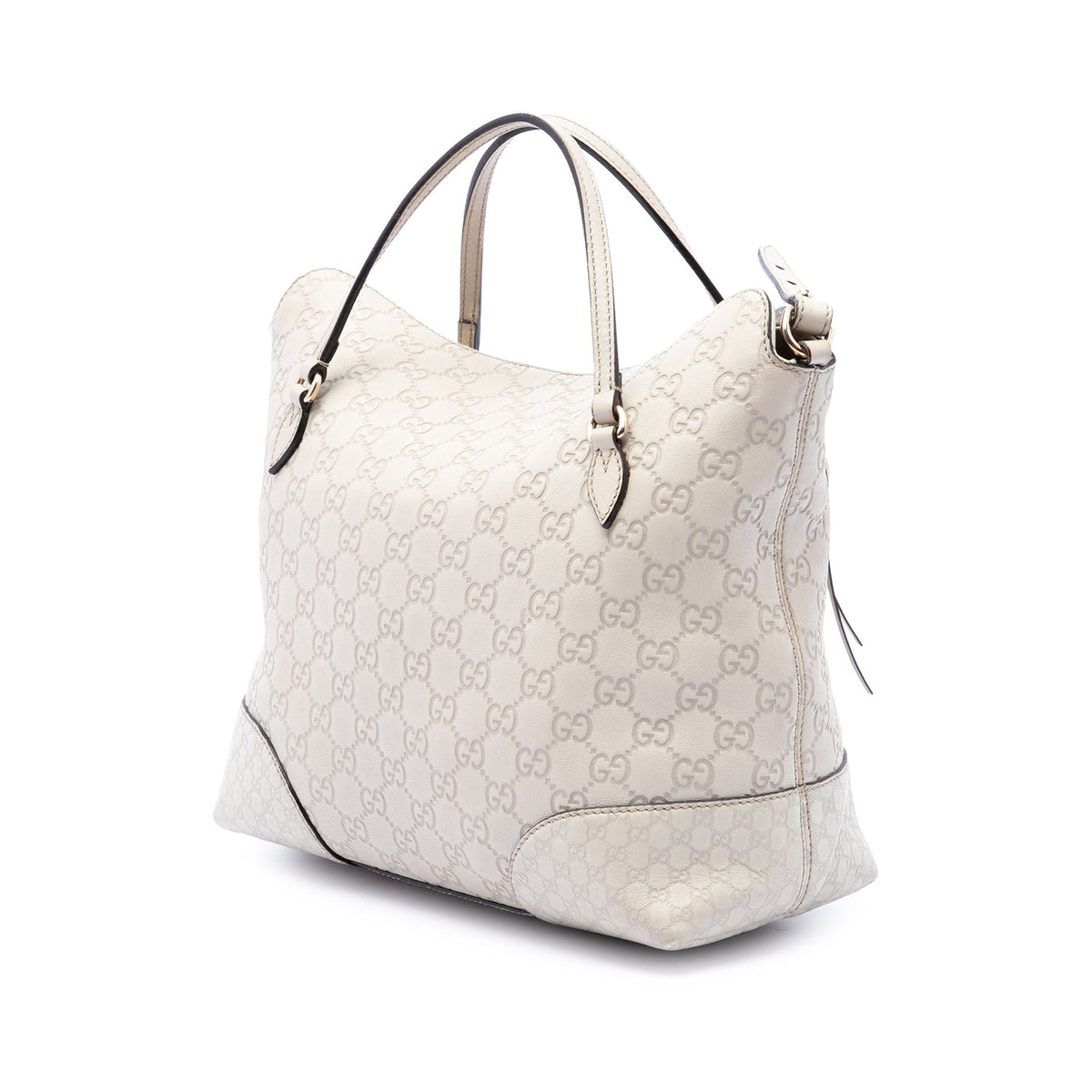 Gucci Medium Guccissima Bree Fold Over Tote — Brown