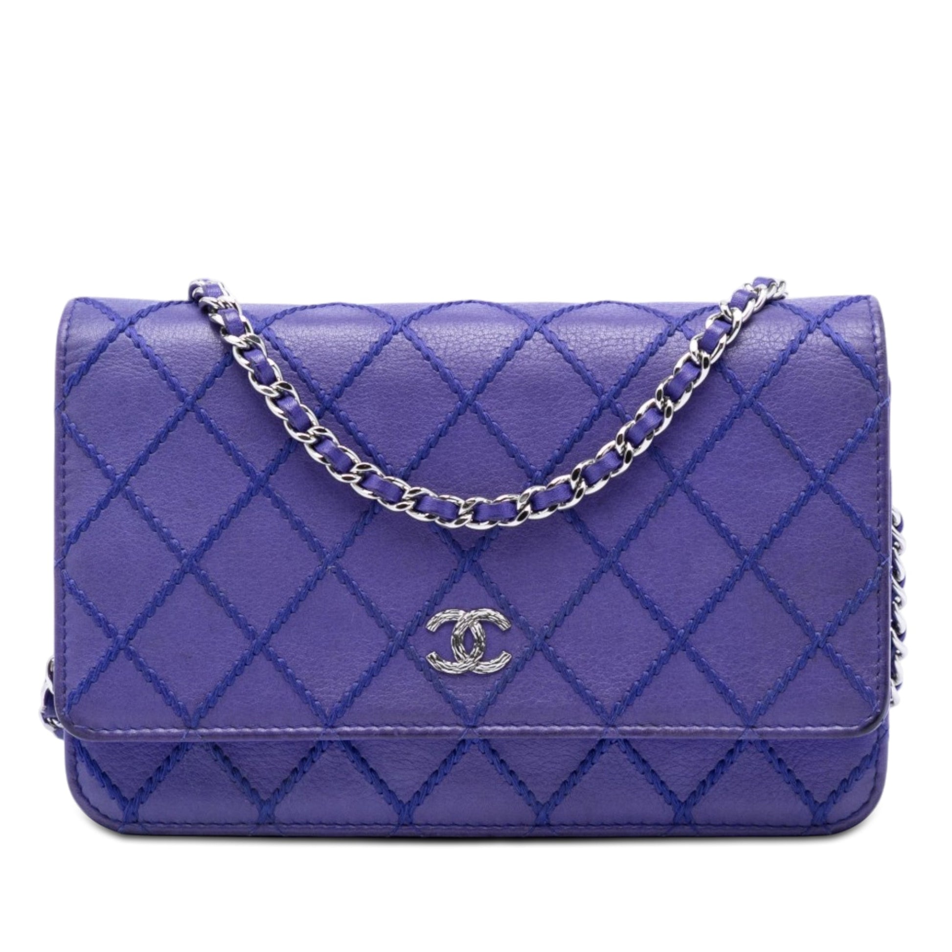 Chanel CC Quilted Calfskin Fancy Wallet On Chain